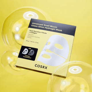 COSRX ADVANCED SNAIL MUCIN GLASS GLOW HYDROGEL MASK Kimochi